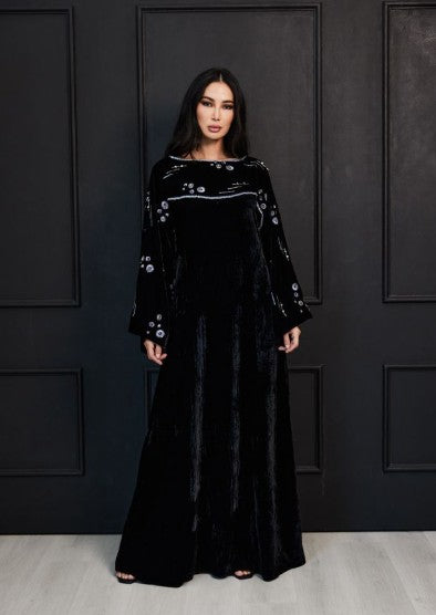 Starlit Night Abaya - Midnight Velvet