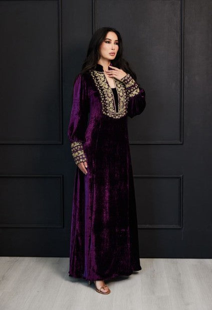 Majestic Plum Abaya - Royal Violet