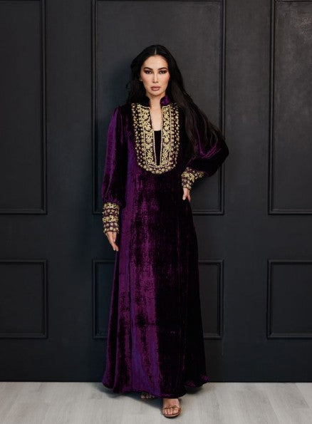 Majestic Plum Abaya - Royal Violet